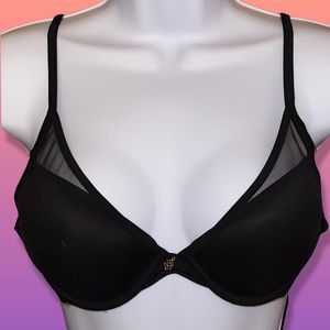 Full Figure ThirdLove Black 24/7 Classic Contour Plunge Bra Size 36A